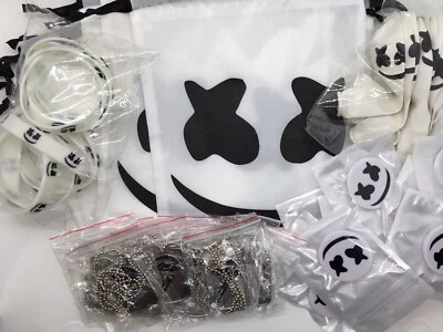 MARSHMELLO Birthday Party Pack Dog Tags Pencils Balloons Bracelets Marshmallow - Image 1 of 4
