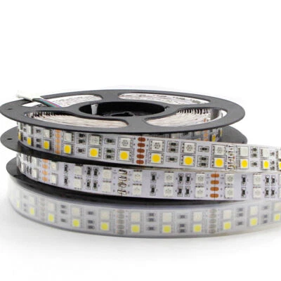 Tira de Luz LED Doble Fila 5M 5050 600Led RGB Blanco Cálido Impermeable Flexible 12V Foto 1 de 4
