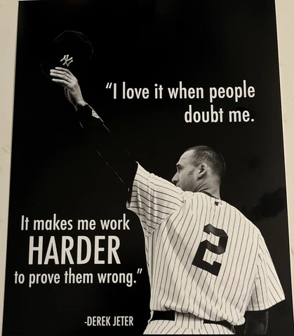 Derek Jeter NY Yankees MLB BASEBALL Sport Poster Print INSPIRATIONAL QUOTE 11x14 Cover