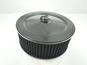 Black 6-3/8" Muscle Car Air Cleaner Set Washable Element 5 1/8" Carb 4BBL HotRod - Bild 1 von 2