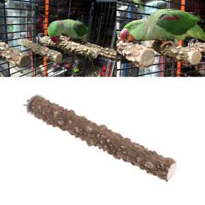 Bird Parrot Wooden Stands Holders Paw Grinding Perches Chew Pet Toy Hanging Cage