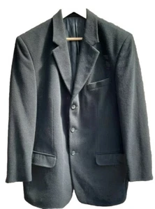 Pierre Cardin Men's Black Wool & Cashmere Blazer Jacket Size 40R - Picture 1 of 10