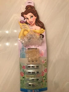 DEL SOL COLOR CHANGING Clips PONY TAIL HOLDERS BARRETTES DISNEY PRINCESS Beauty - Picture 1 of 3