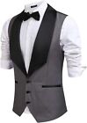 Coofandy Men's V-Neck Sleeveless Slim Fit Business Wedding Vests Casual Suit Ves