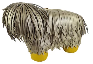 Designer Handtasche Wuschel Hund Gold - Clutch Tasche zum Ausgehen - Bild 1 von 4
