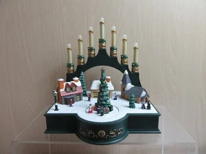 Avon Christmas Winter Wonderland Village Town Christmas Tree Candles Scene - Picture 1 of 9
