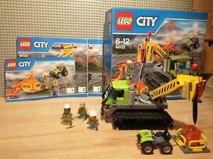 LEGO City 60122 - Vulkan-Raupe / Volcano Crawler komplett mit Minifigs, OVP + BA
