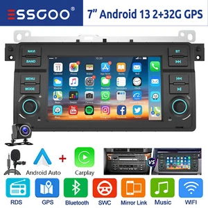 Android 13 Autoradio GPS Carplay RDS Kamera Für BMW 3er E46 318 320 325 M3 MG ZT - Bild 1 von 14