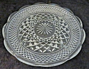 VTG WEXFORD Glass Divided Scalloped Rim Relish Serving Platter-5 Section-11"-EUC - Picture 1 of 4