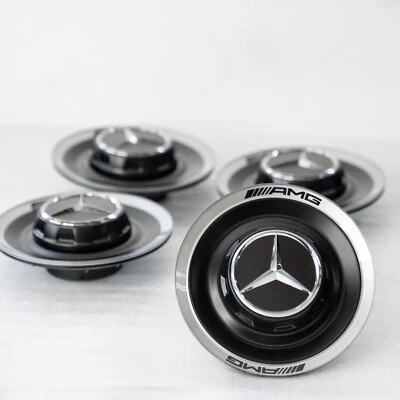 Mercedes Benz C63s E63s CLS63s AMG OEM Genuine Black center cap wheel hub cover - Image 1 of 4