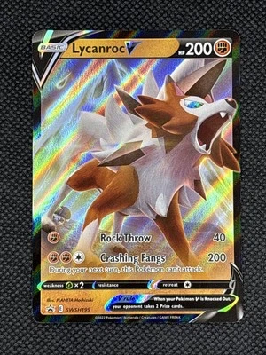 2022 Lycanroc V SWSH199 SWSH: Sword & Shield Promo Cards Holo - Image 1 of 4