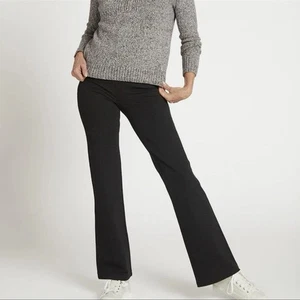 Betabrand Classic Dress Pant Yoga Pant Charcoal Bootcut Stretch Women's Large - Picture 1 of 13
