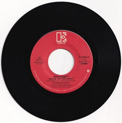 Eddie Rabbitt Drivin My Life Away Pretty Lady Vinyl 1980 7" Record E-46656-A SP - Image 1 of 2