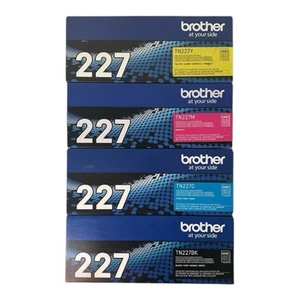 Genuine Brother TN227 Toner 4-Pack Black Cyan Magenta Yellow Cartridges – New - Picture 1 of 5