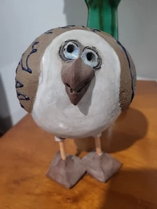 SUSAN DAVIS STUDIO Cape Cod Seagull Figure SIGNED Whimsy Art Pottery 80's - Picture 1 of 11