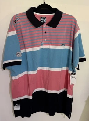 Vintage Akademiks Classic Multicolor Polo Men XL Hip Hop Skate Deadstock NWT - Image 1 of 4