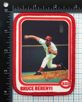 1982 BRUCE BERENYI CINCINNATI REDS MLB BASEBALL BORDEN PLAYER PATCH - Image 1 of 2