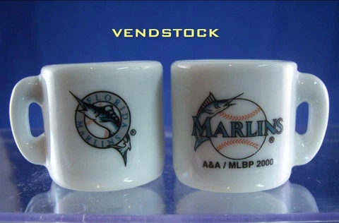 MIAMI MARLINS MINI CERAMIC MUG CUP 1.25" TALL NEW MLB BASEBALL TWO SIDES Cover