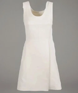 $1800 Jil Sander Dress New Size 36 US 4 White Cream Sleeveless A Line Mini midi - Picture 1 of 7