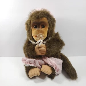 HOSUNG 14" Vintage 1994 Baby Monkey Hand Puppet Toy Chimp Chimpanzee Pacifier - Picture 1 of 14