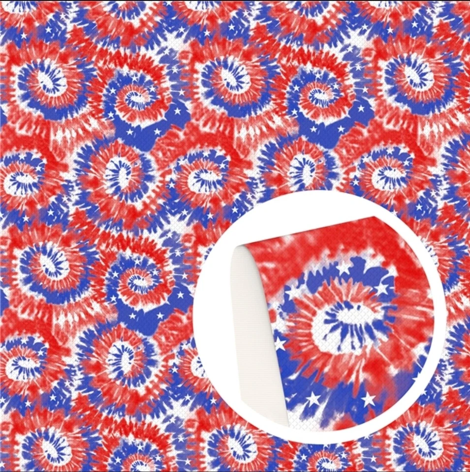 Lençol de couro sintético Tie Dye 8 x 12" 1177252 Patriotic 4 de julho SUAVE - Imagem 1 de 1