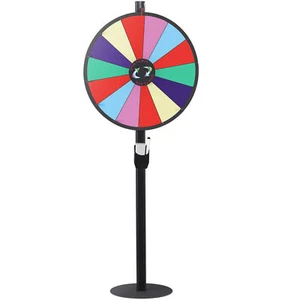 24" Prize Wheel Dual Use Tabletop or Height Adjustable Floor Stand Spinner Wheel - Picture 1 of 22