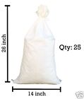 Sandbags - 25 White 14" x 26" -Sandbag Sand Bags Bag Poly by Sandbaggy