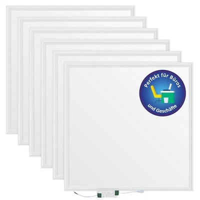 6 x Deckenleuchte LED Panel 62x62 Hochwertiges Licht CRI90 Slim Deckenlampe Büro - Bild 1 von 4