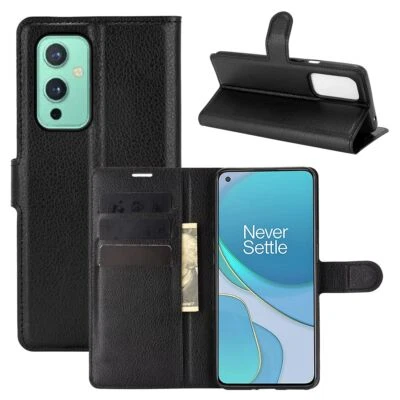 Custodia Protettiva Case Per OnePlus 9 Flip Cover Borsa Etui Bumper Nera Nuova - Immagine 1 di 4