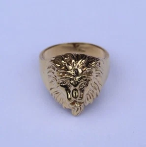 Leo Lion ring Animal Signet Ring Mens Ring Pinky Ring Women Ring gift for him - Picture 1 of 1