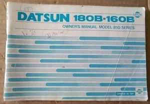 Nissan Datsun 180B 160B Owners Manual Instruction Book Drivers Handbook - Picture 1 of 3