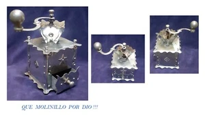 RAREST hand made craft chrome coffee grinder Molinillo cafe RARO - Picture 1 of 9