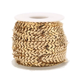 2Meters Stainless Steel Hanmade Chain Bulk Gold Link Chains for DIY Jewelry Make - Picture 1 of 9