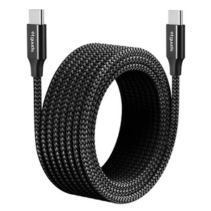 PD 60W USB C to USB C Charger - 16ft Nylon Braided Cable for Fast Data Transfer - Photo 1 sur 10