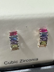 New Directions Multicolor Zirconia Earrings.  - Picture 1 of 10