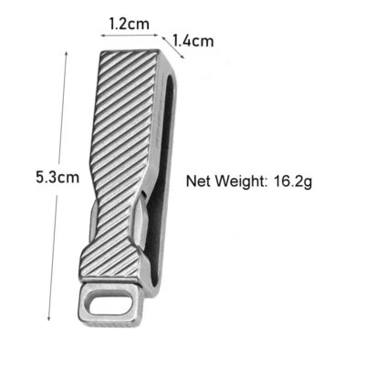 EDC Aleación de Titanio Hebilla de Cinturón Portátil Para Hombre Clip de Cinturón Cintura Colgar Llavero Foto 1 de 4