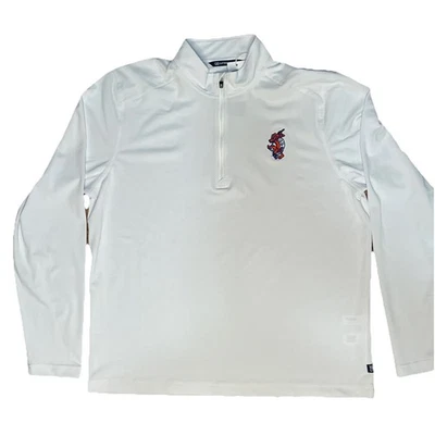 Florida Gators Cutter & Buck Swinging Gator Charter 1/4 Zip Jacket White Large - Image 1 of 4