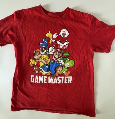 Boys Super Mario Game Master Size XL 14-16 Red T Shirt T-shirt Tshirt Tee Top - Image 1 of 4
