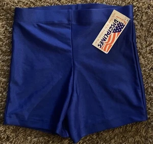 DISCIPLINES WOMEN'S CROSSFIT BOOTIE 3” TIGHTS SHORTS NAVY BLUE NWT - Picture 1 of 3