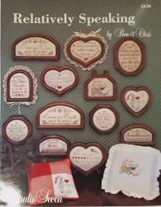 Studio Seven Relatively Speaking Cross Stitch Booklet 1988 - Picture 1 of 5
