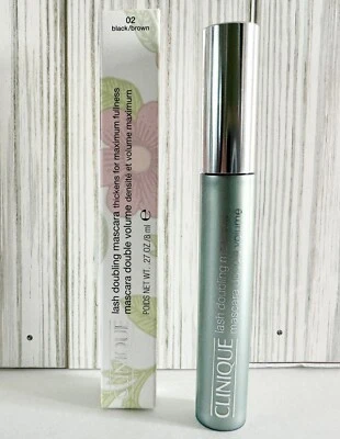 NEW Clinique Lash Doubling Mascara (02 Black/Brown) .27oz/8ml ~ New In Box - Image 1 of 3