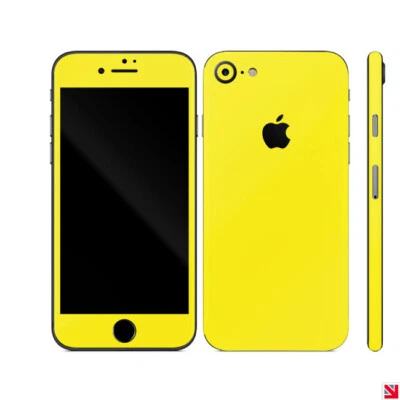 Calcomanía de recubrimiento amarillo fluorescente para iPhone 7 protector de vinilo pegatina Foto 1 de 2