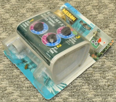 Temporizador de agua Nelson Easy-Set 3 modelo electrónico # 5930 paquete abierto hecho en EE. UU. Foto 1 de 4