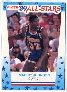 1989-90 Fleer Magic Johnson '89 All-Stars inserto pegatina #5 Hof Lakers - Imagen 1 de 1