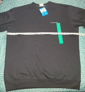 *NEW Columbia Hart Mountain II Men's Pullover Crew Neck Sweatshirt Black Size XL - Picture 1 of 3