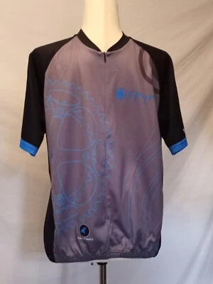 Pactimo Men's Full Zip Cycling Shirt 3 Back Pockets Size L Multicolor Tour de Fr - Image 1 of 4