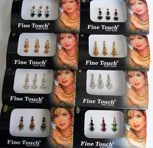 10 Pack Bindi Sticker Multicolored Silver,Gold,Black, Bindi Tattoo Bindi Jewelry - Picture 1 of 2
