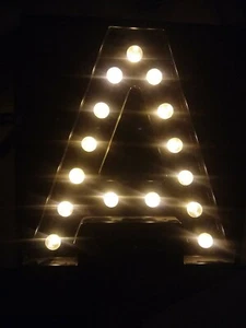 Letter A Tin Lighted - Picture 1 of 4