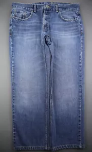 Pantalones de mezclilla para hombre Route 66 ajustados rectos medianos lavados talla 36x30 (MSR 36x25) - Imagen 1 de 7