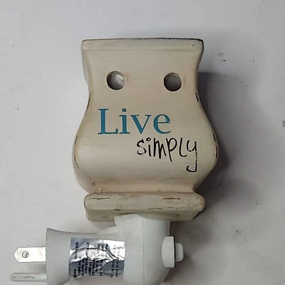 Scentsy Warmer Night Light - LIVE Simply, LAUGH Often, LOVE Deeply - HTF Retired - Image 1 of 4